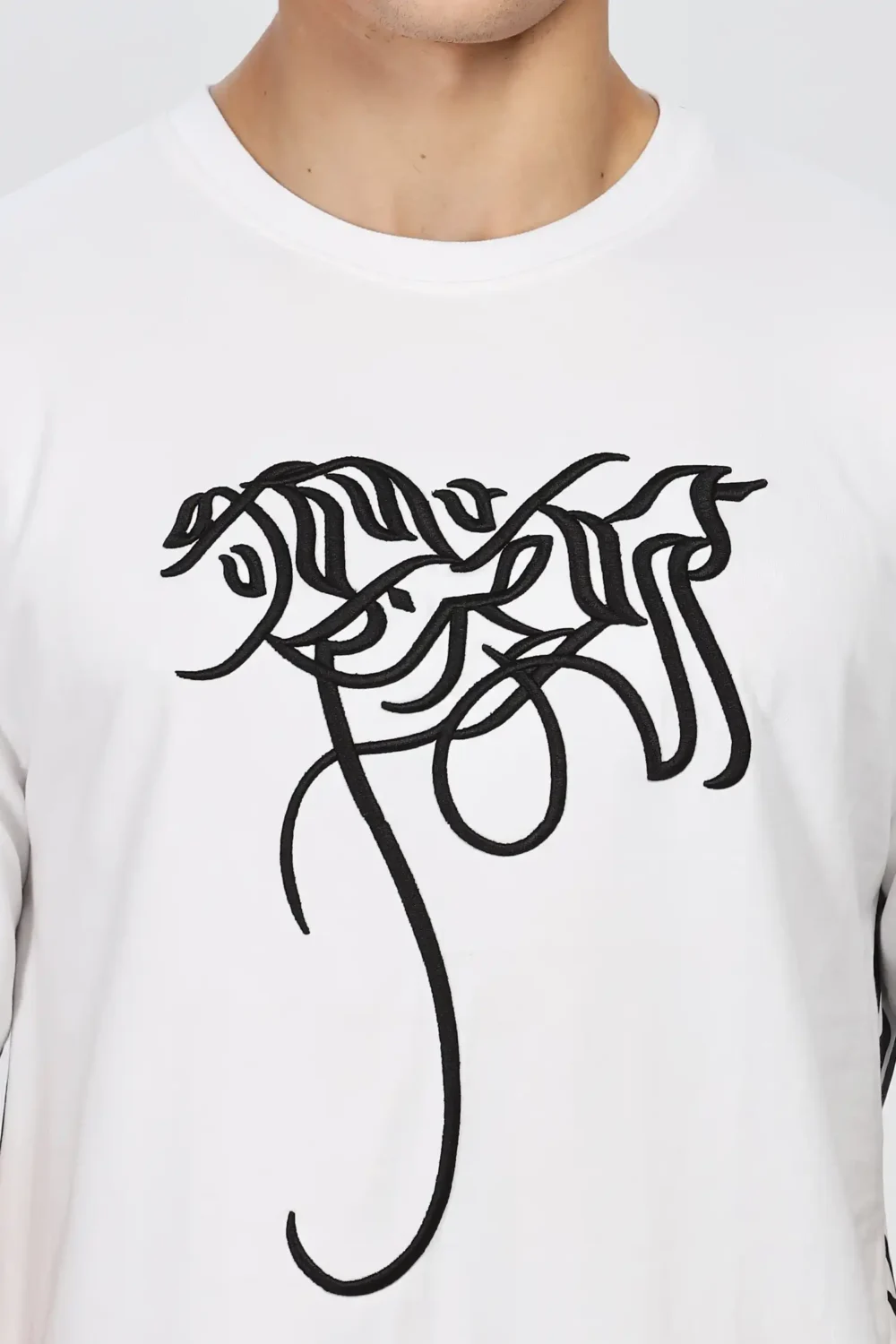 OVERSIZE FIT ARABIC CALLIGRAPHY BACK ALL OVER PRINTED DROP SHOULDER TSHIRT - Image 8