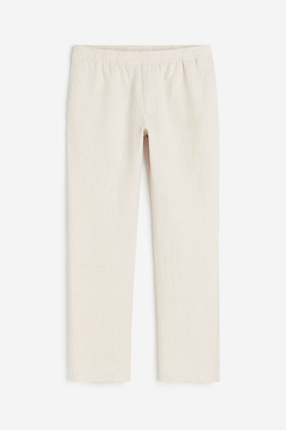 RELAX FIT CREAM LINEN TROUSER - Image 6
