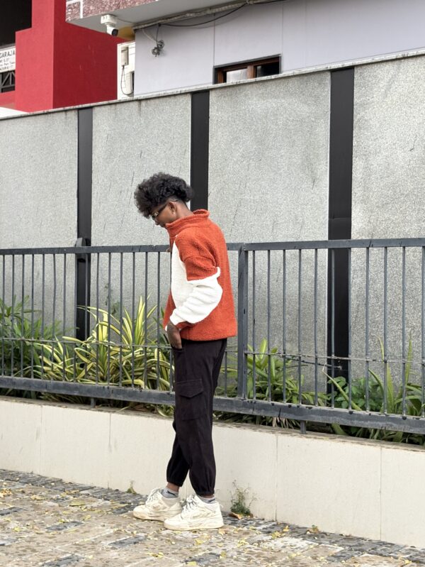 CUT AND SEW FUR ZIPPER RUST-HALFWHITE - Image 2