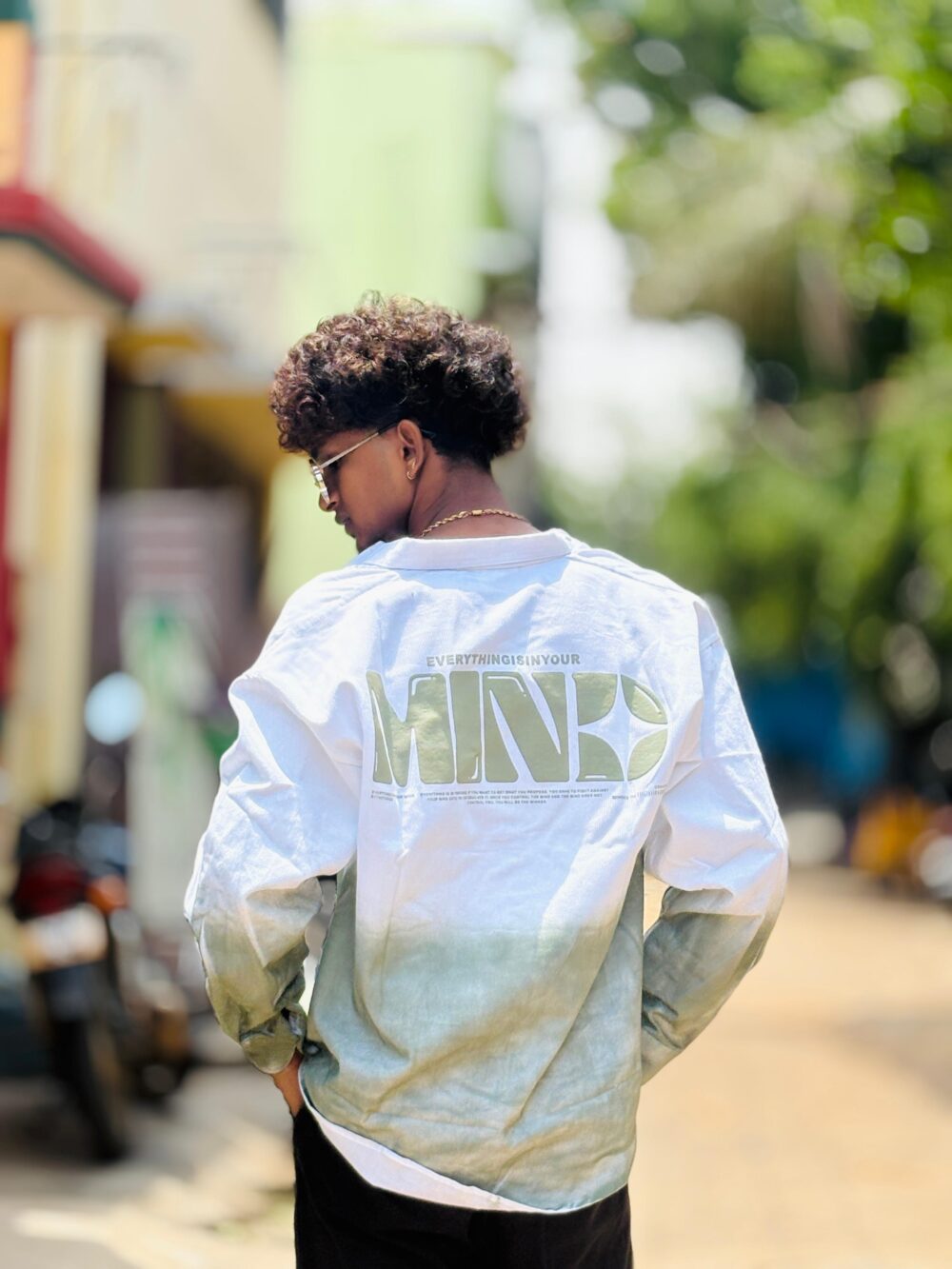 DIP AND DYE OVERSIZE SHIRT (GREEN)