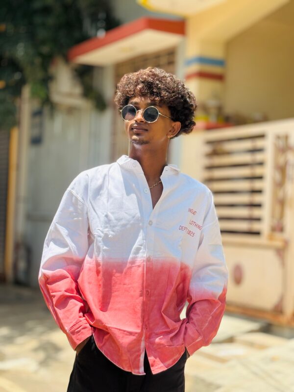 DIP AND DYE OVERSIZE SHIRT (ONION)