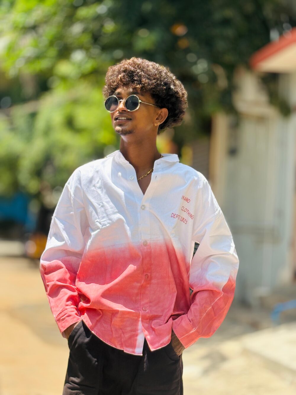 DIP AND DYE OVERSIZE SHIRT (ONION) - Image 2