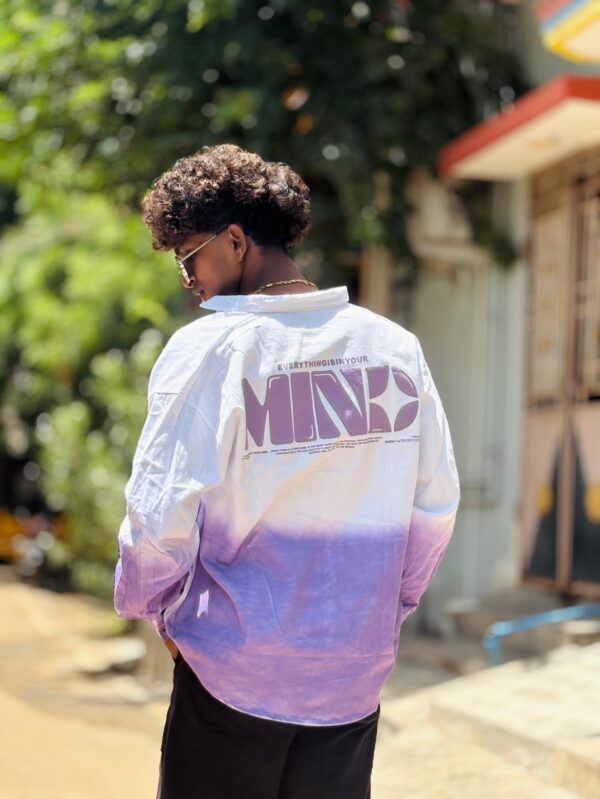 DIP AND DYE OVERSIZE SHIRT (PURPLE)