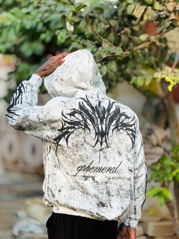 ACIDWASH HOODIE WHITE