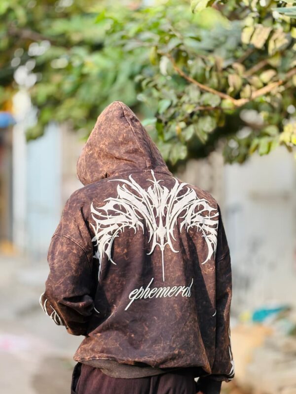ACIDWASH HOODIE BLACK